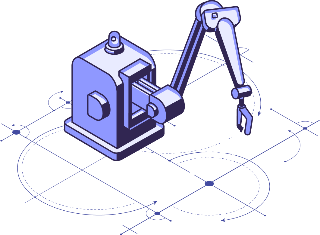 A robotic arm holding a USB drive with the Amazon logo, illustrating device automation and connectivity.